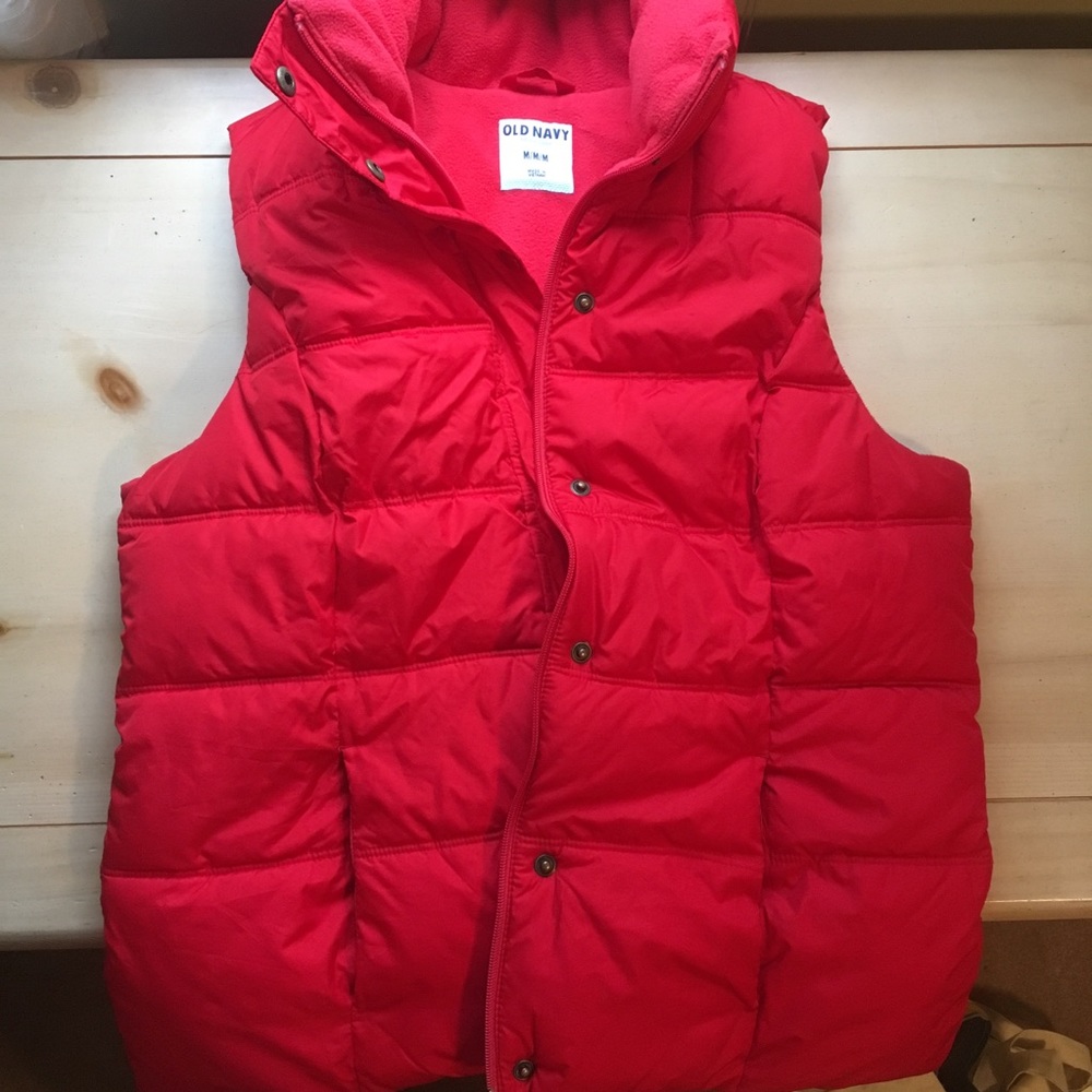 Old navy red puffer vest